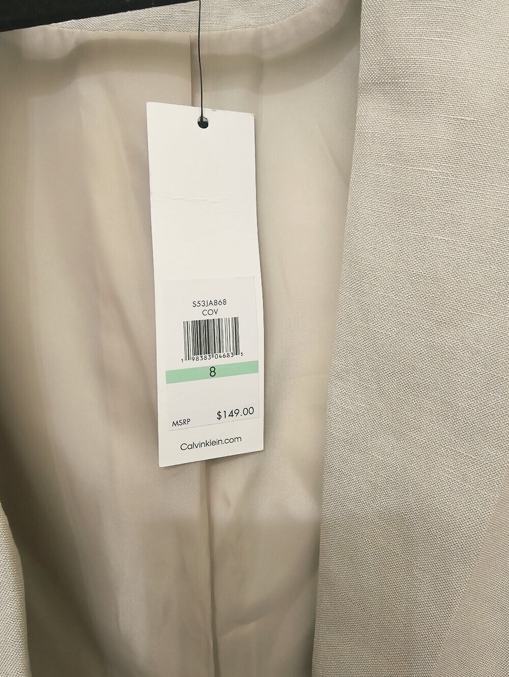 Calvin Klein Light Cream Women's Blazer Jacket - Picture 12 of 15